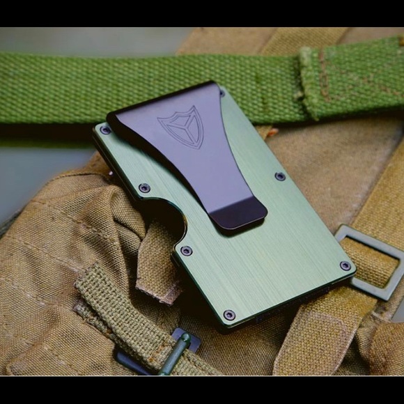 Brand New Green Lightweight Aluminum Tactical Minimalist Wallet for Men - Picture 6 of 8